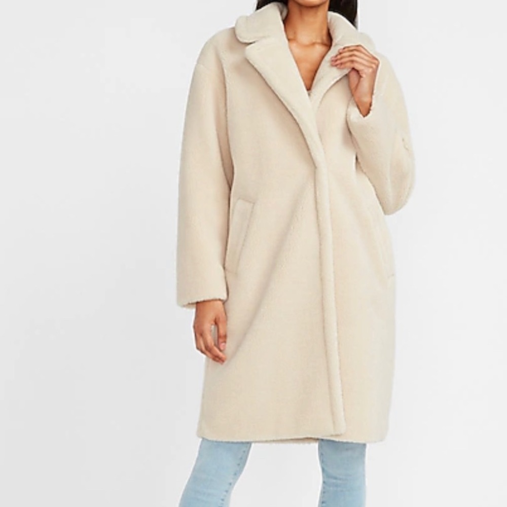 NWT Express Cozy Long Sherpa Coat Size XS